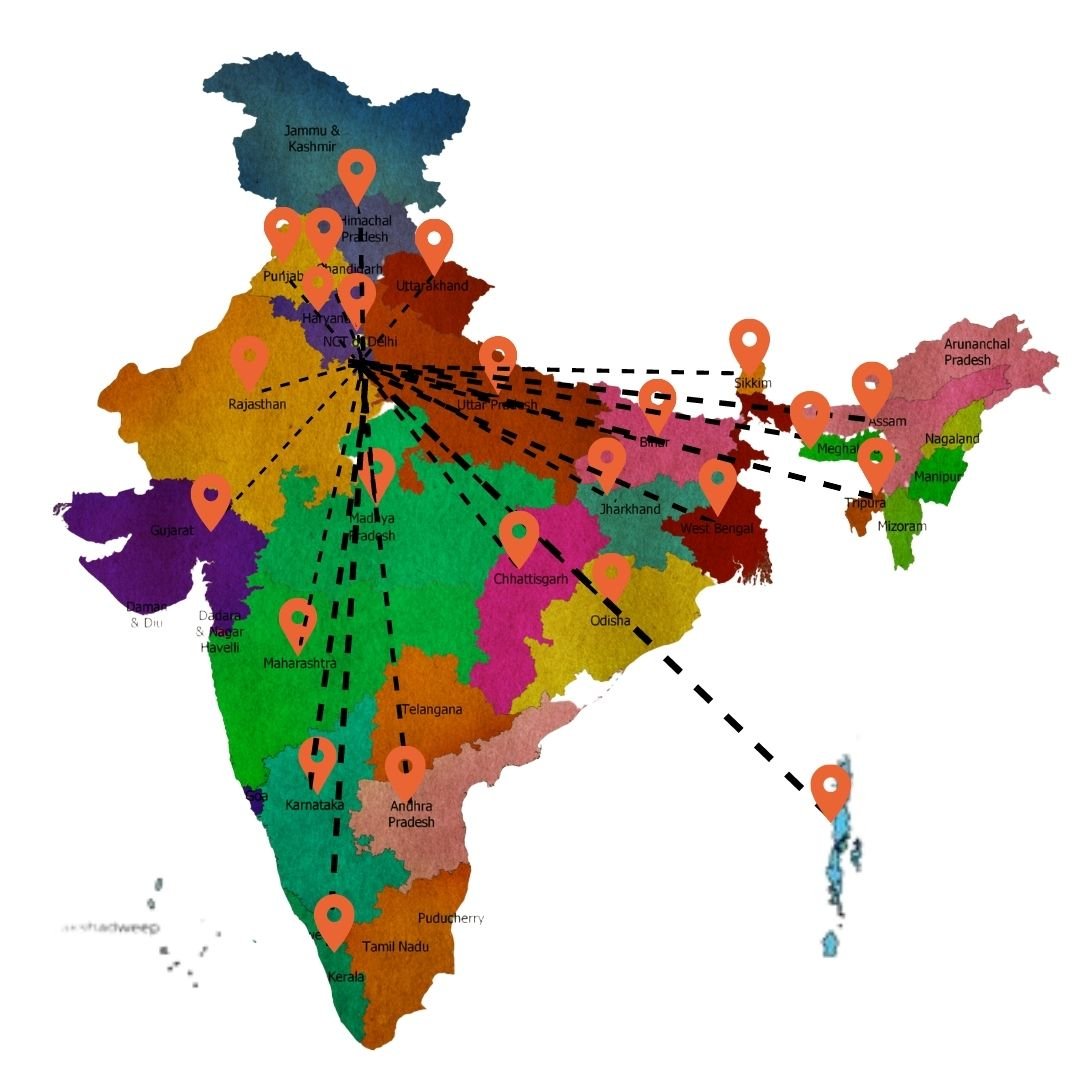 Geographical coverage of Empowering Humanity